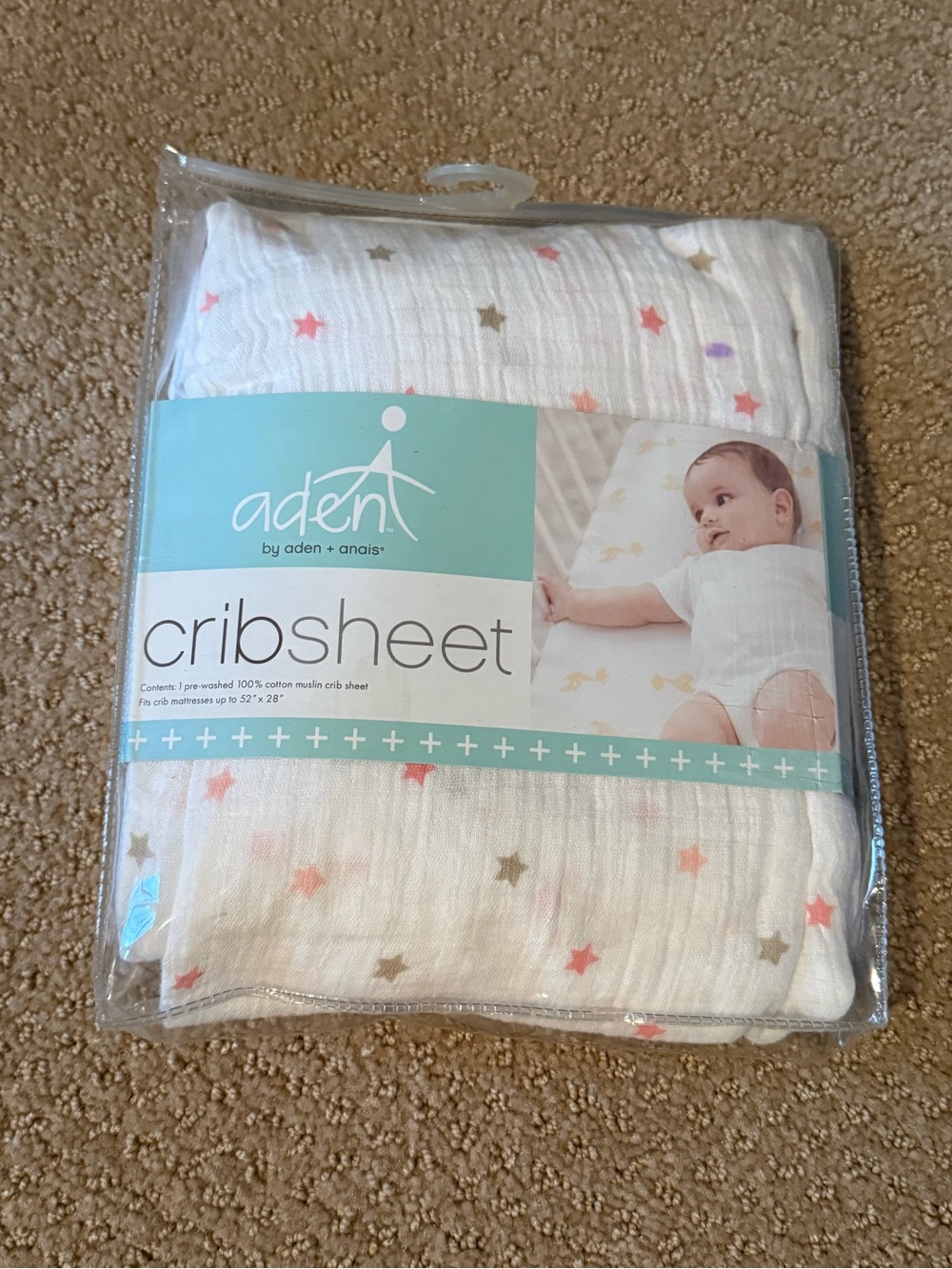 New. Aden + Anais muslin crib sheet